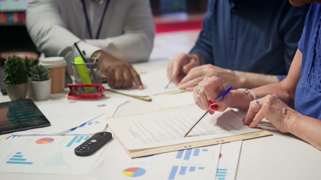 Cardiff payroll team processing employee payslips